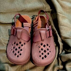 Chaco Maroon Slip-On Sandals with Buckle Straps